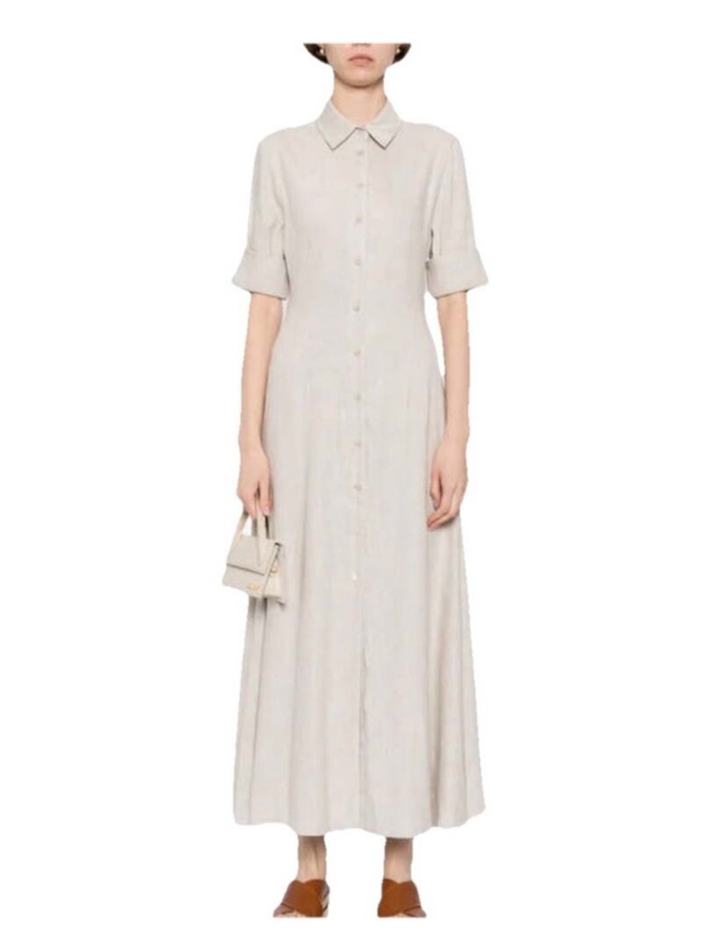 Staud - Classic Button-Front Maxi Shirt Dress NWOT